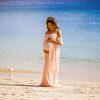 pink maternity dress