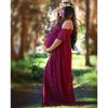 Maternity Dress Burgundy